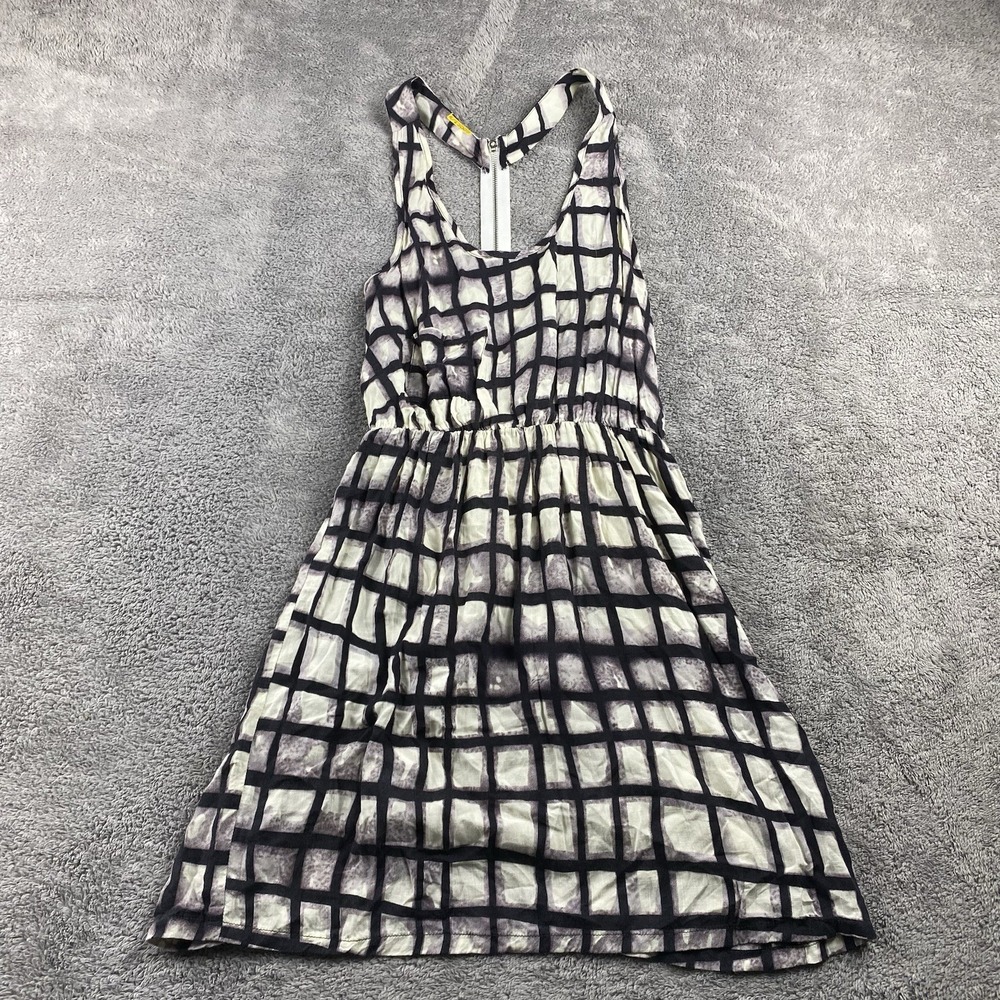 Doki Geki Zip Dress Womens Small Black White